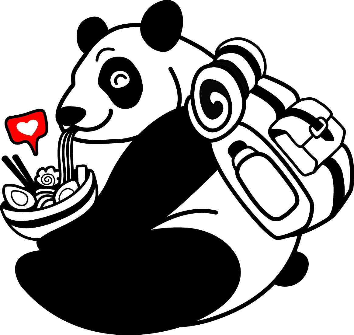 Panda Viajero by Marino